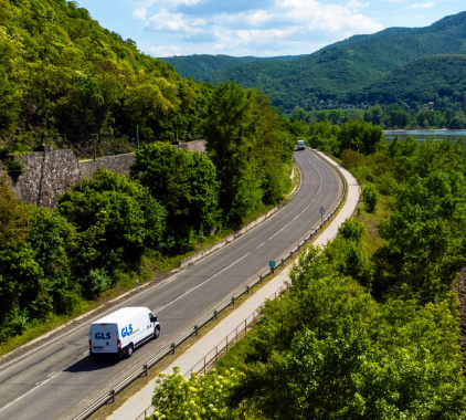 delivery vans on the road
