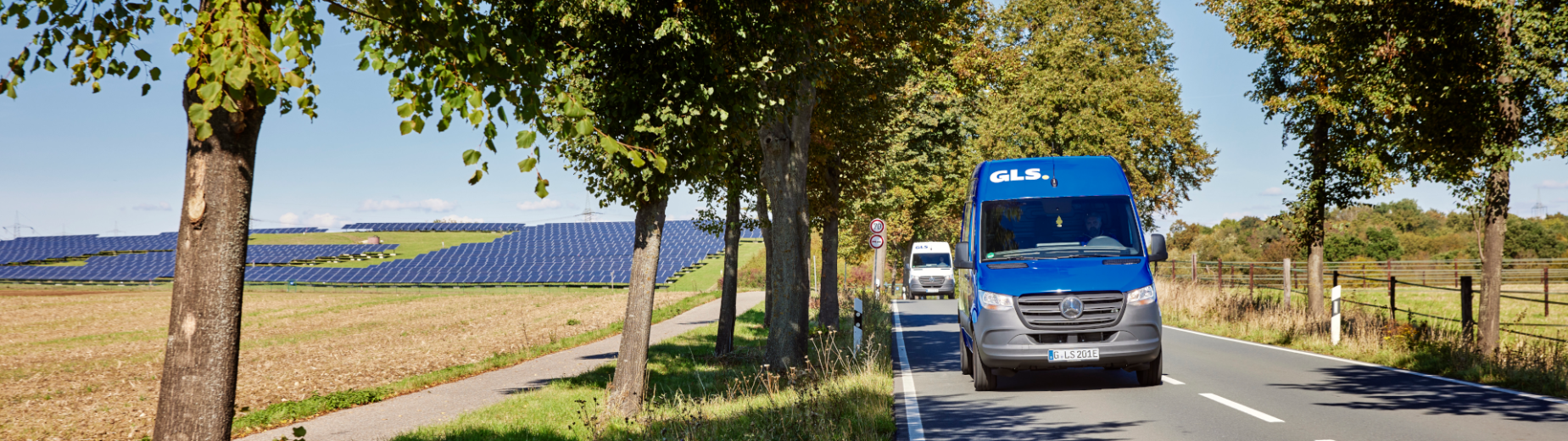 Courier bus on Polish roads